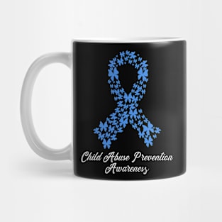 Child Abuse Prevention Awareness Month Blue Ribbon gift idea Mug